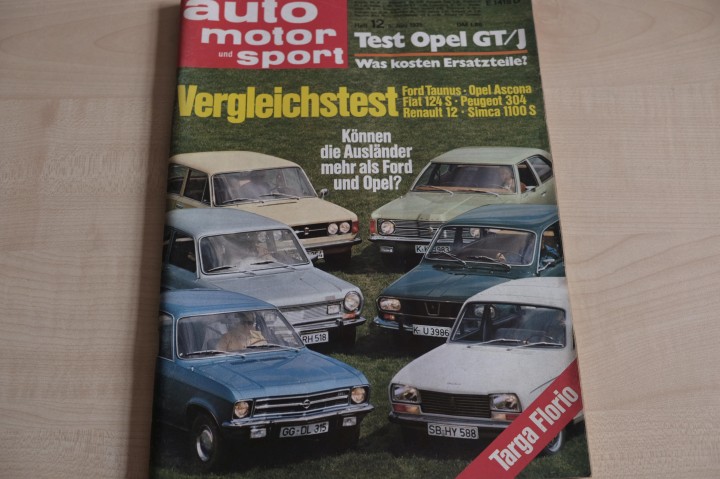Deckblatt Auto Motor und Sport (12/1971)